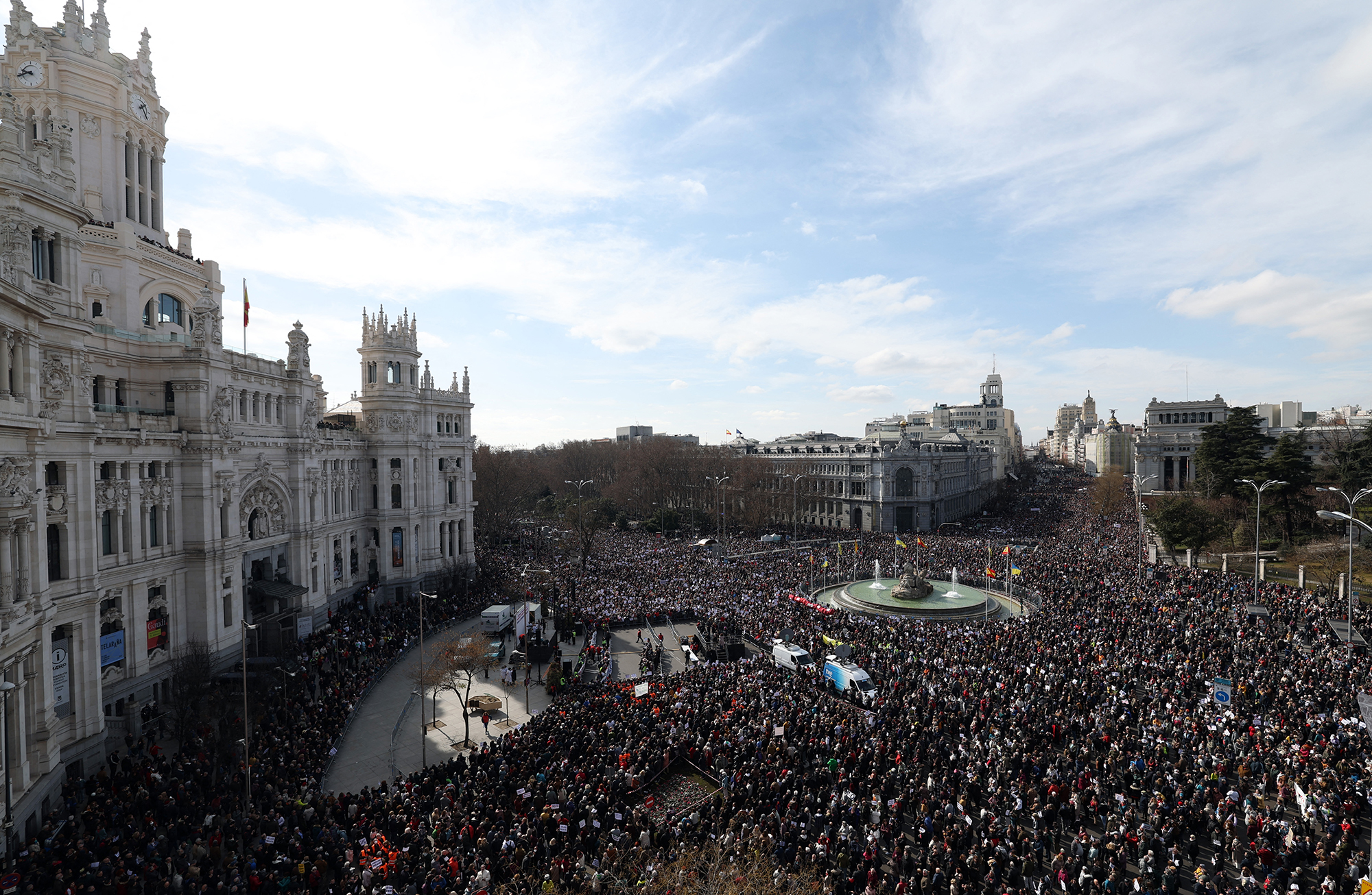 Protest in Madrid gegen Gesundheitskürzungen (Bild: Pierre-Philippe Marcou/AFP)