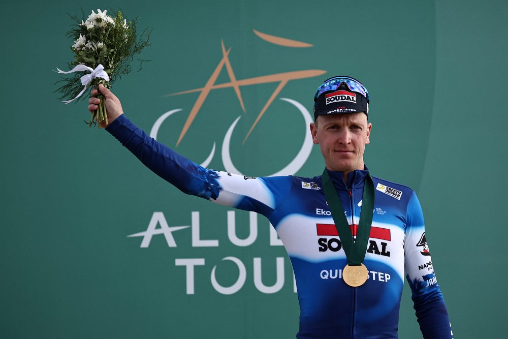 Etappensieg für Tim Merlier (Soudal Quick-Step) bei der AlUla-Tour (Bild: Anne-Christine Poujoulat/AFP)