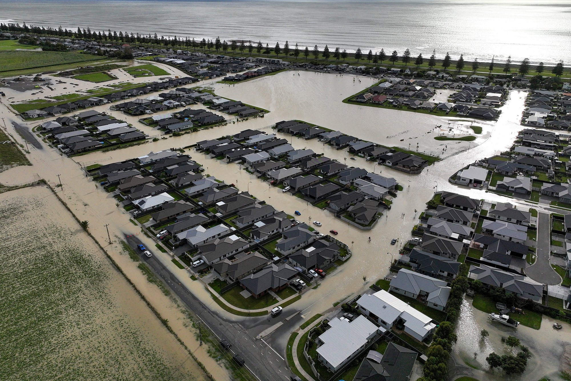 Luftaufnahme von Napier nach Zyklon Gabrielle (Bild: Stringer/AFP)