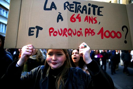 Protest gegen geplante Rentenreform in Reims (Bild: François Nascimbeni/AFP)