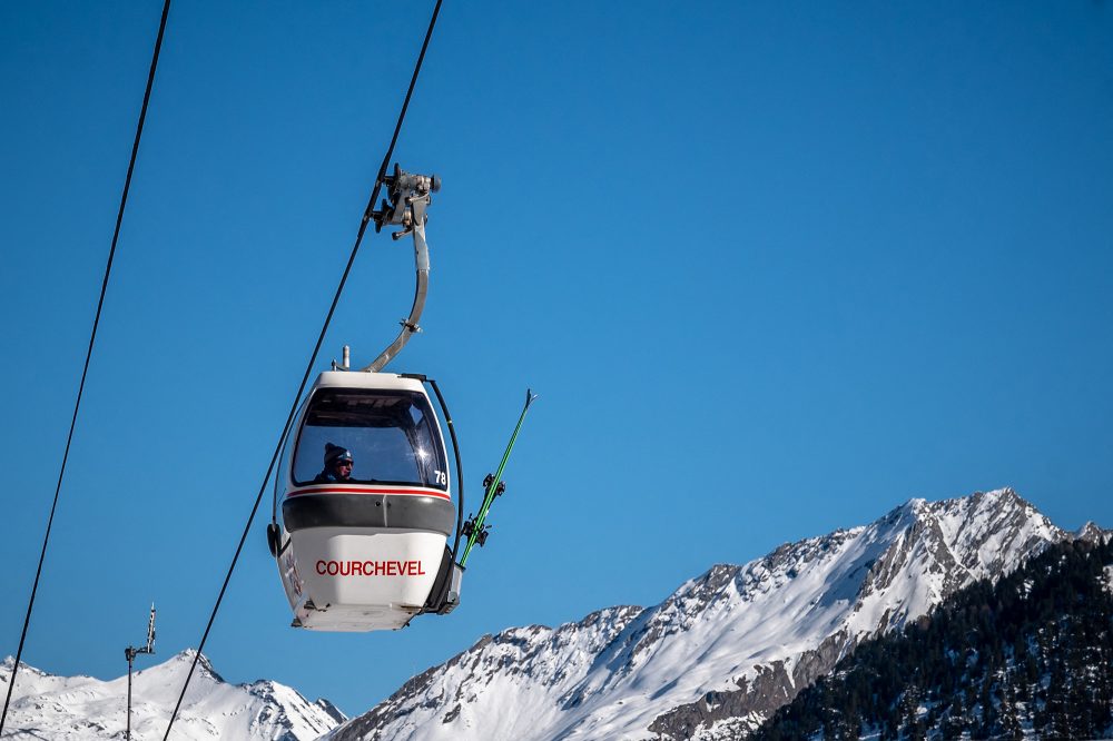 Skigebiet in den französischen Alpen