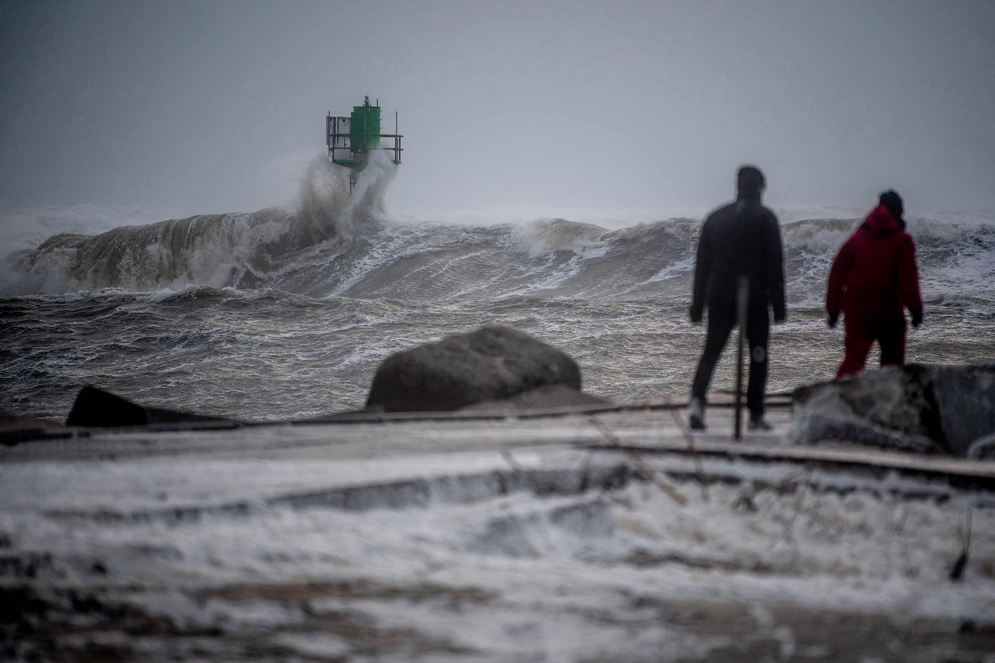 Sturm Otto fegt über Dänemark (Bild: Morten Stricker/Ritzau Scanpix/AFP)