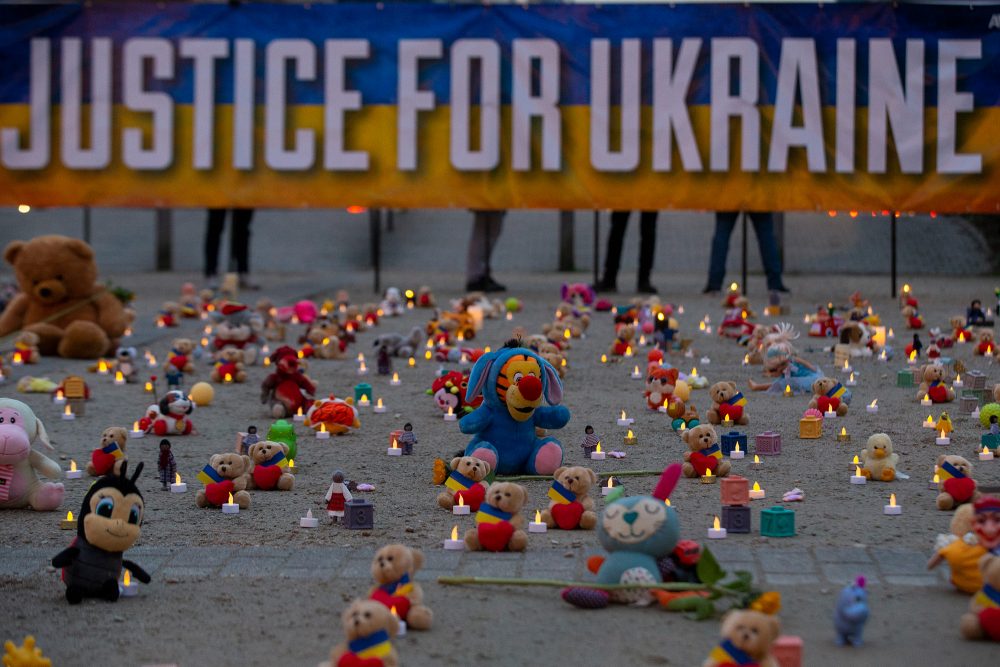 Solidaritätsaktion für die Ukraine in Brüssel