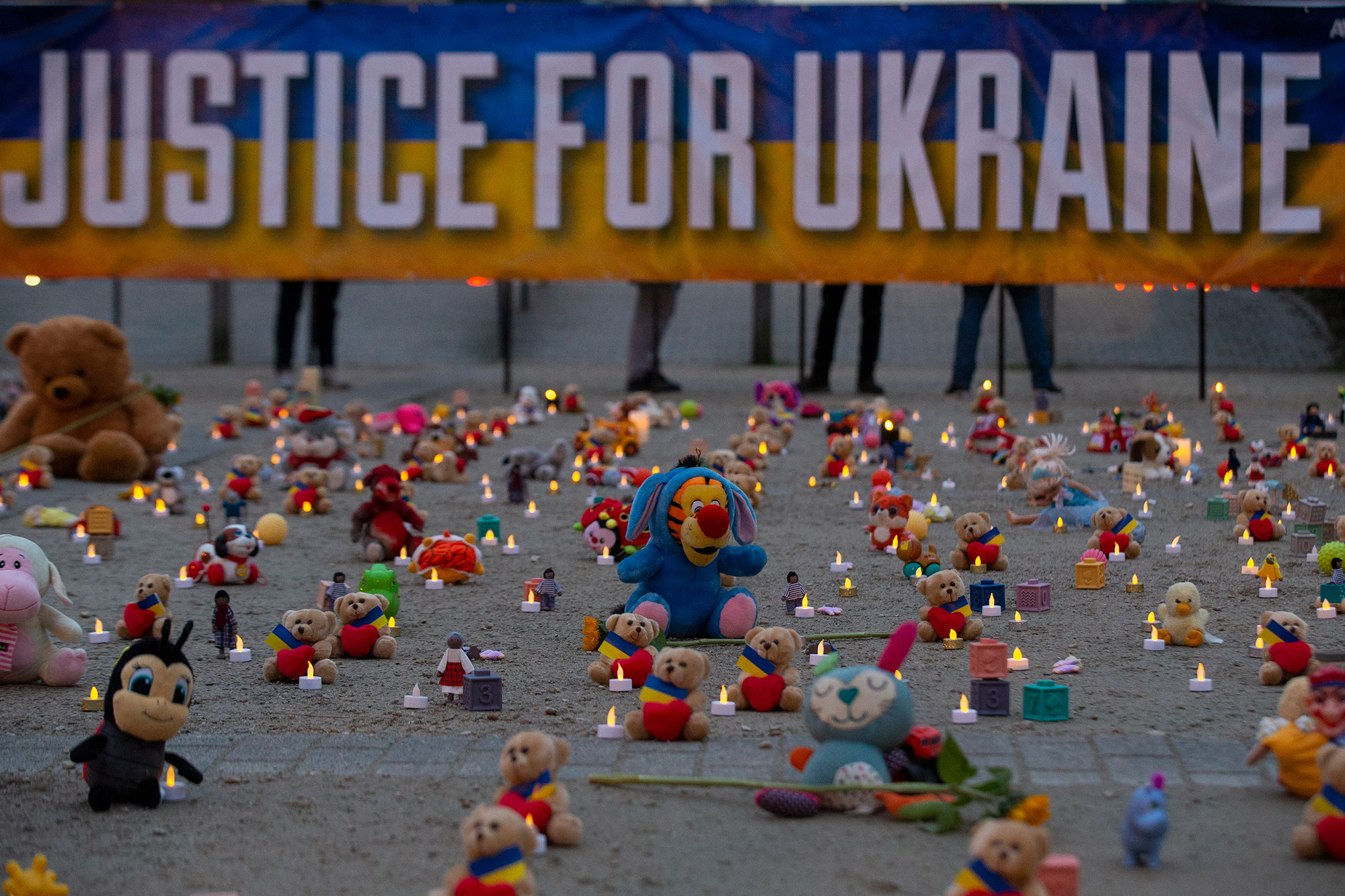 Solidaritätsaktion für die Ukraine in Brüssel