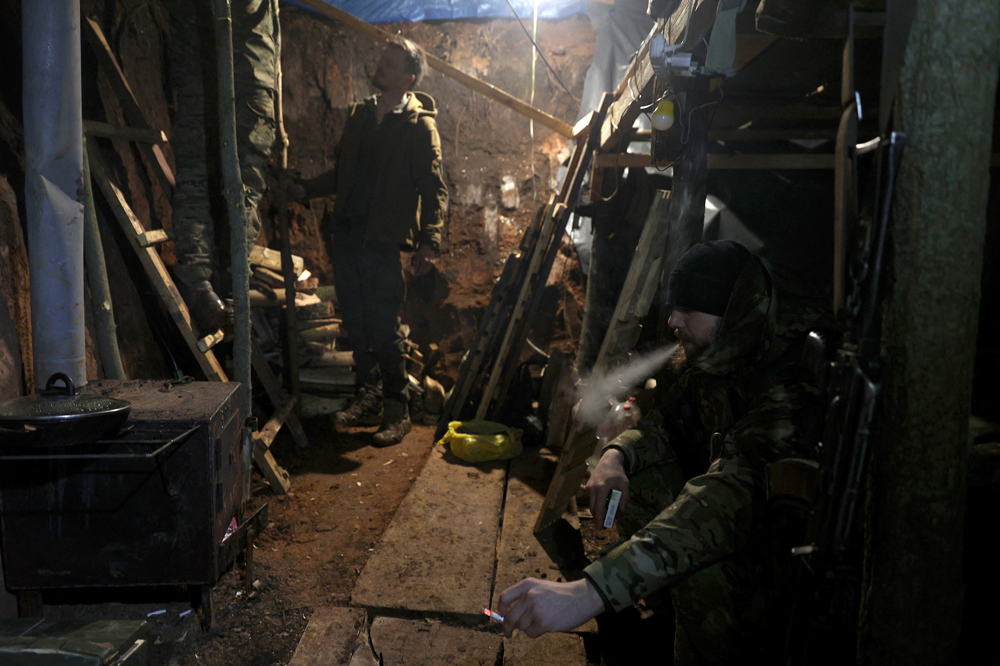 Ukrainische Soldaten an der Front bei Bachmut (Bild vom 21. Februar 2023)