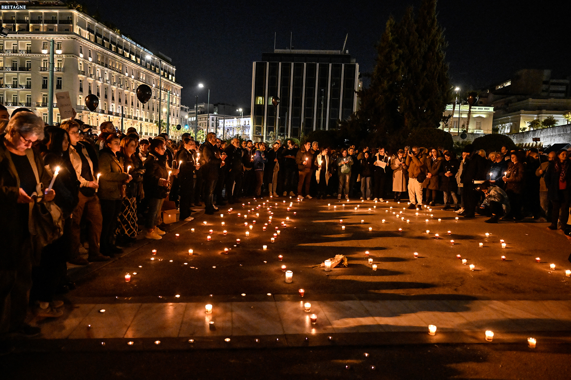 (Noch) friedliche Protestkundgebung in Athen (Bild: Louisa Gouliamaki/AFP)