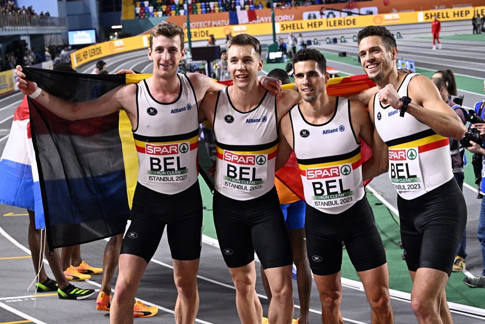 Die Belgian Tornados holen Gold in der 4x400-Meter-Staffel der Männer (Bild: Jasper Jacobs/Belga)