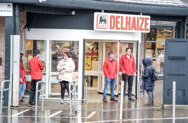 Streik in einer Delhaize-Filiale in Gent (Bild: Robbe Vandegehuchte/Belga)