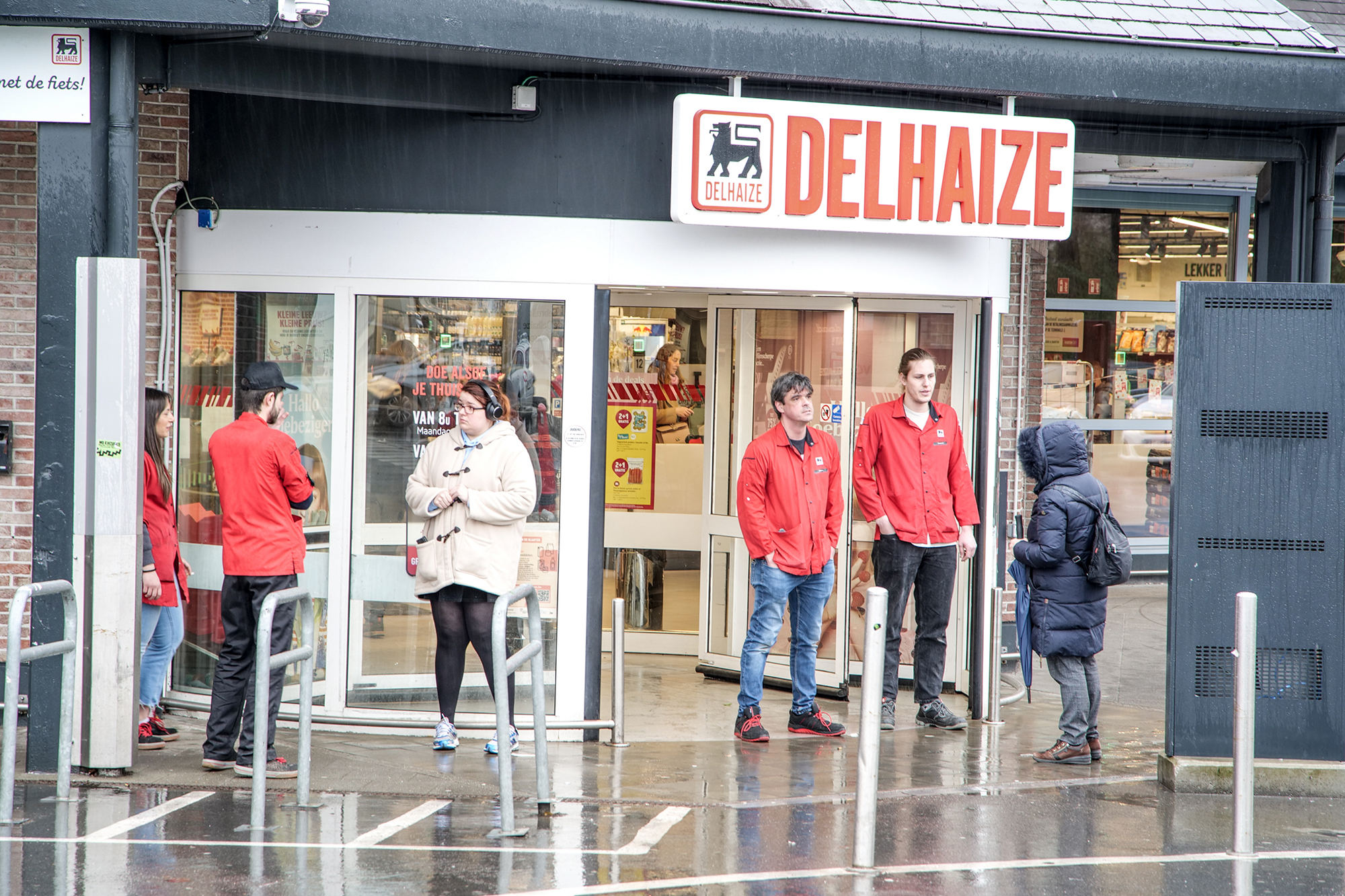 Streik in einer Delhaize-Filiale in Gent (Bild: Robbe Vandegehuchte/Belga)