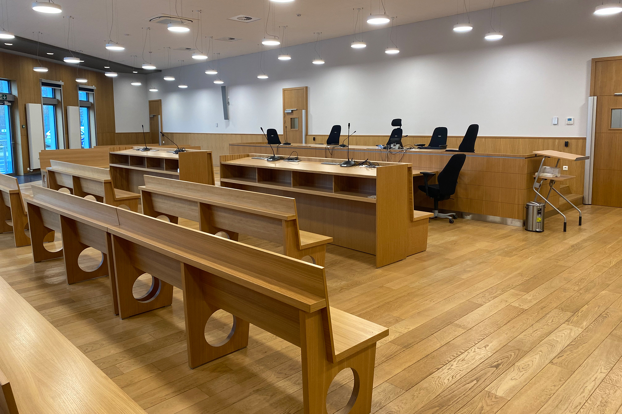 Gerichtssaal im Eupener Justizgebäude (Bild: Simonne Doepgen/BRF)