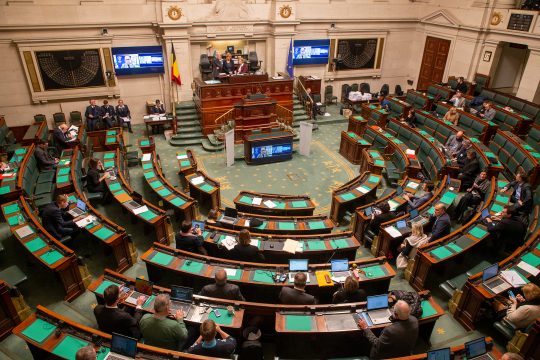 Kammer im Föderalparlament in Brüssel