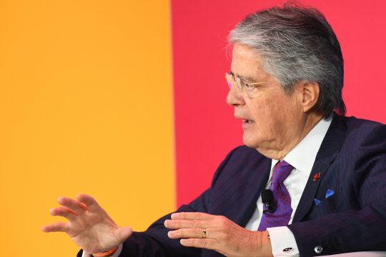 Ecuadors Präsident Lasso (Archivbild: Patrick T. Fallon)