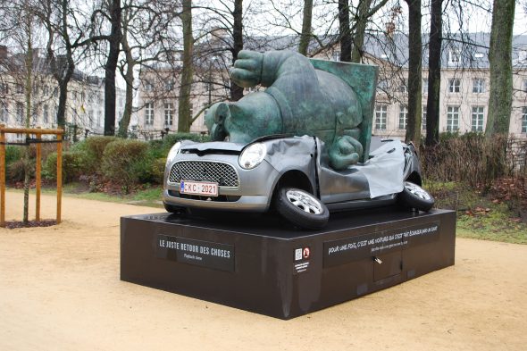 "Le-Chat"-Statuen im Brüssel-Park (Bild: Kay Wagner/BRF)