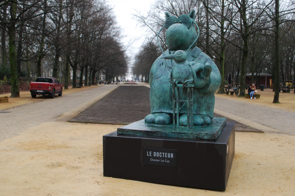 "Le-Chat"-Statuen im Brüssel-Park (Bild: Kay Wagner/BRF)