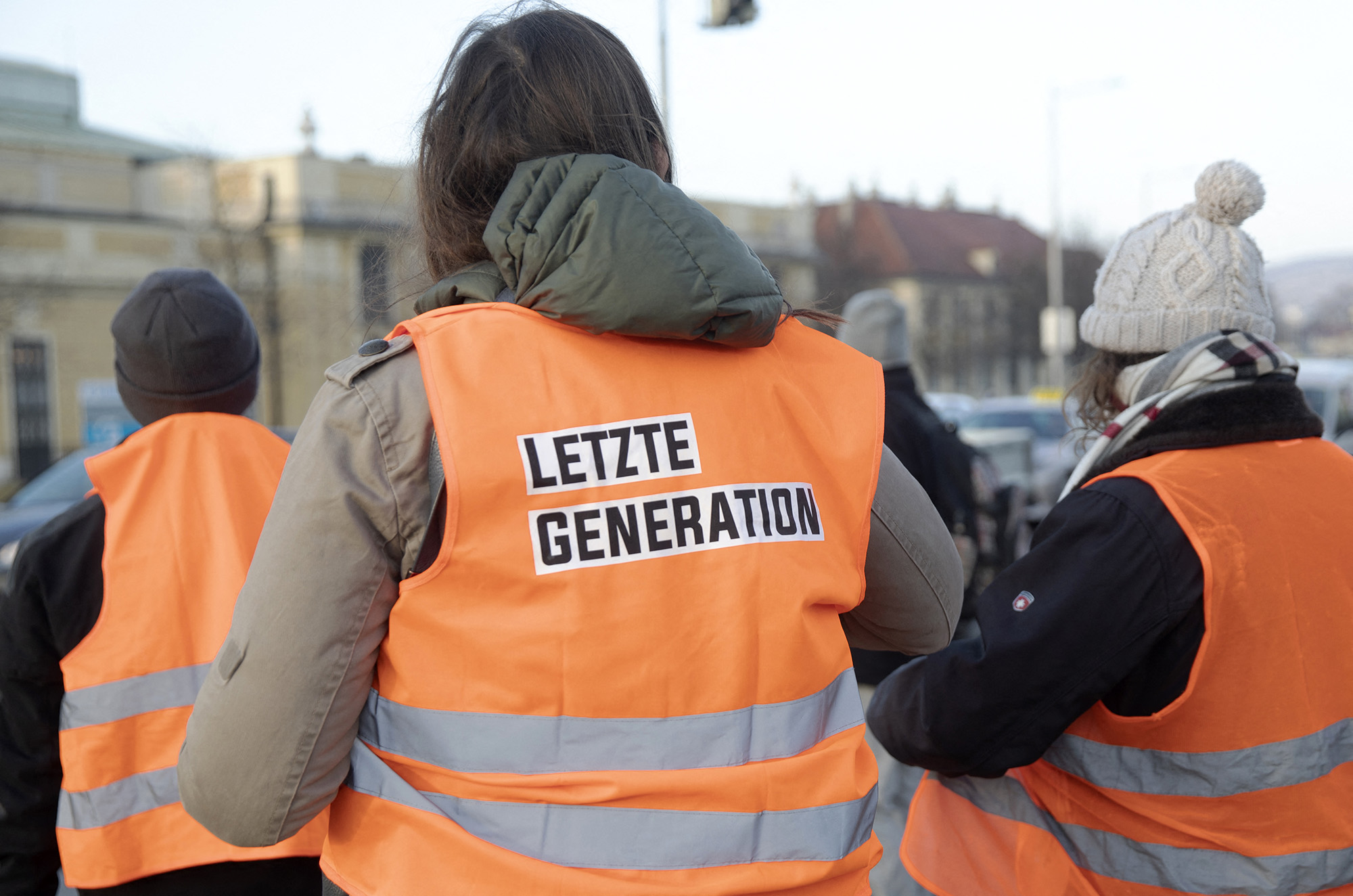 Klimaaktivisten der "Letzten Generation" (Bild: Alex Halada/AFP)