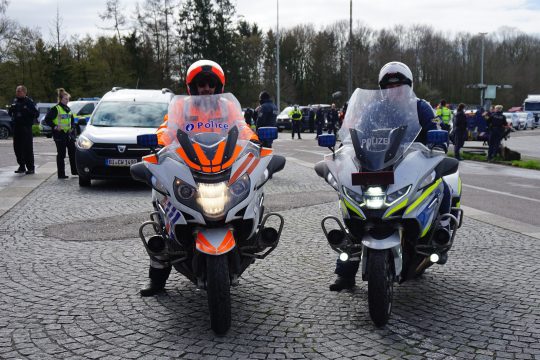 Grenzübergreifende Polizei-Großkontrolle "Euregioprotect-CrossOver" am Grenzübergang Lichtenbusch (Bild: Dogan Malicki/BRF)
