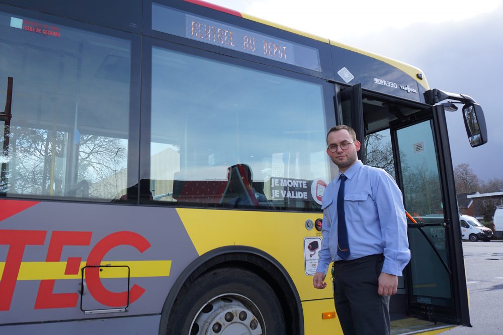 TEC-Busfahrer Jannick Bergmann (Bild: Dogan Malicki/BRF)