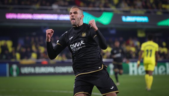 Islam Slimani trifft nach seiner Einwechslung zum 1:0 für Anderlecht (Bild: Virginie Lefour/Belga)