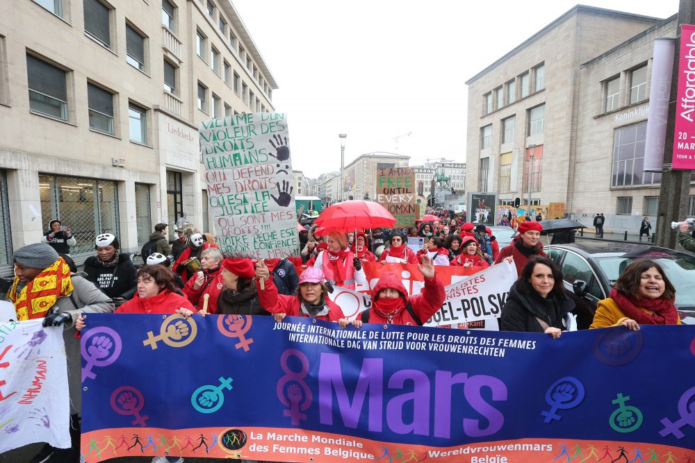 "Weltfrauenmarsch" in Brüssel am 8. März 2020 (Archivbild: Nicolas Maeterlinck/Belga)