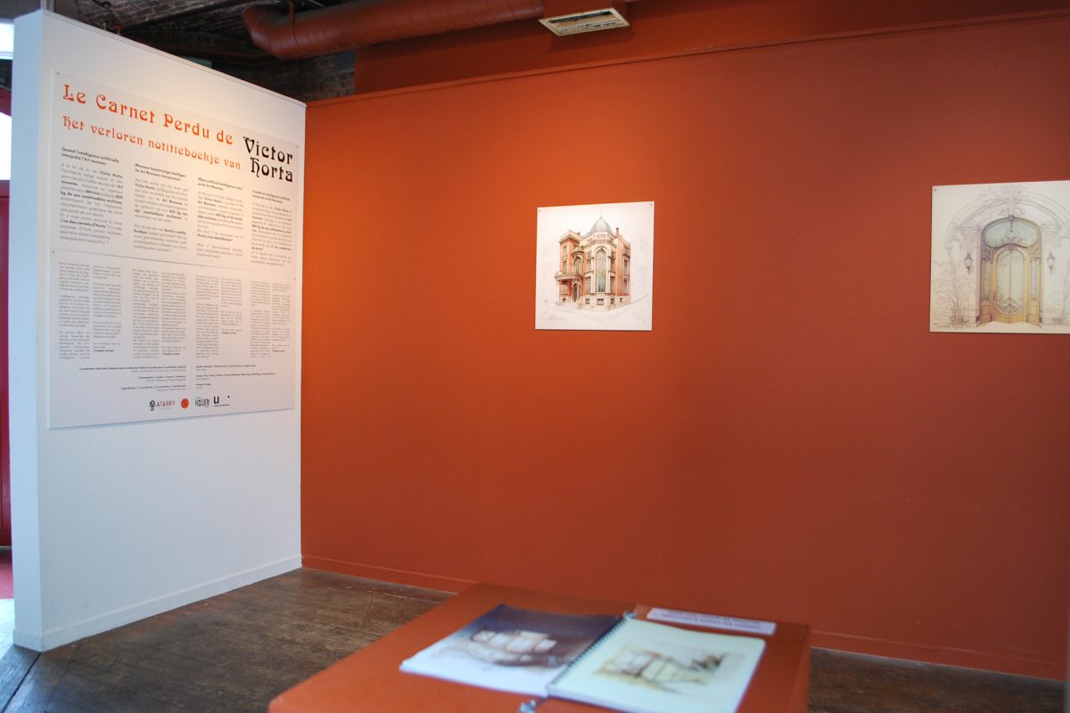 Ausstellung "Das verlorene Skizzenbuch von Victor Horta – wenn Künstliche Intelligenz den Jugendstil interpretiert" in Brüssel (Bild: Kay Wagner/BRF)