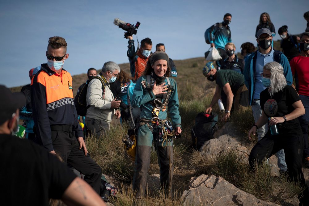 Spanierin verbringt 500 Tage unter der Erde (Bild: Jorge Guerrero/AFP)