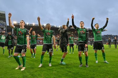 Cercle Brügge schafft es durch einen 3:2-Sieg bei Zulte Waregem noch in die Top acht - Zulte dagegen steigt ab, die AS Eupen ist gerettet (Bild: David Catry/Belga)