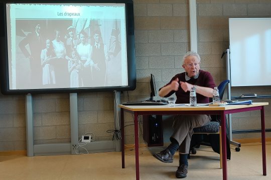 Der Holocaust-Überlebende Claude Marx im BIB Büllingen (Bild: Andreas Lejeune/BRF)