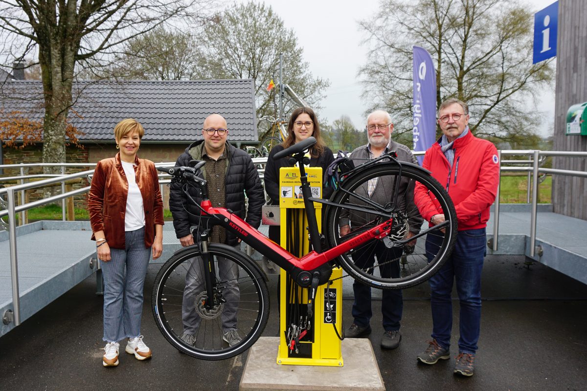 Die neue Fahrrad-Servicestation in Montenau
