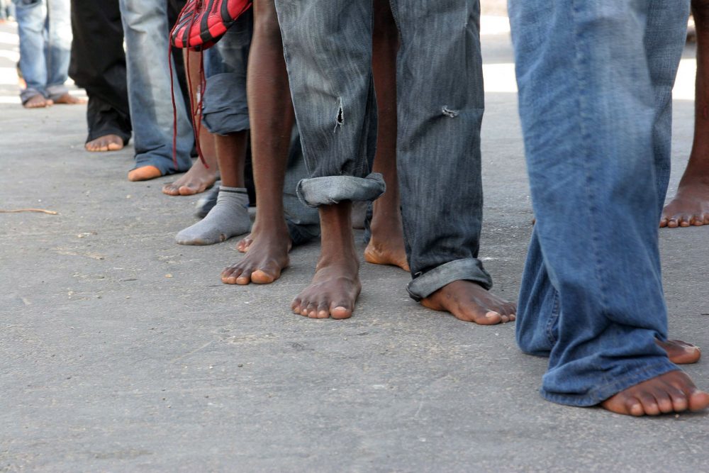 Flüchtlinge auf Lampedusa (Bild: Mauro Seminara/AFP)