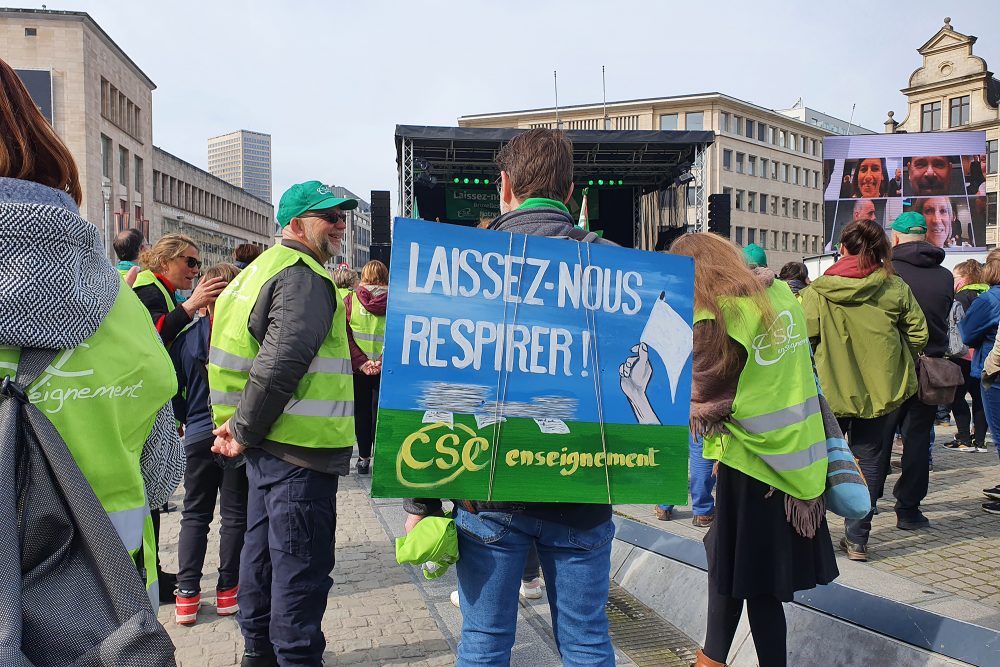 Lehrer-Demo in Brüssel (Bild: Jasmine Mazuin/Belga)