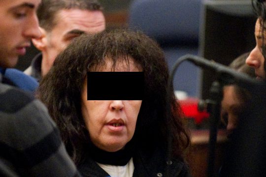 Malika El Aroud im März 2010 vor dem Brüsseler Strafgericht (Archivbild: Benoit Doppagne/Belga)