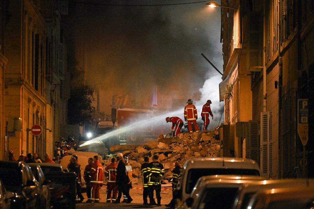 Wohnhaus in Marseille eingestürzt (Bild: Nicolas Tucat/AFP)