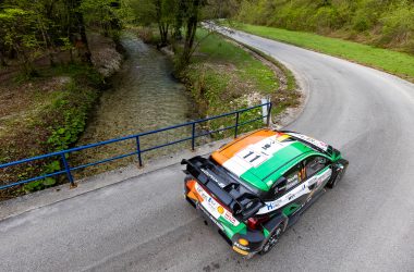 Thierry Neuville/Martijn Wydaeghe bei der Rallye Kroatien am Freitagmorgen (Bild: Fabien Dufour/Hyundai Motorsport)