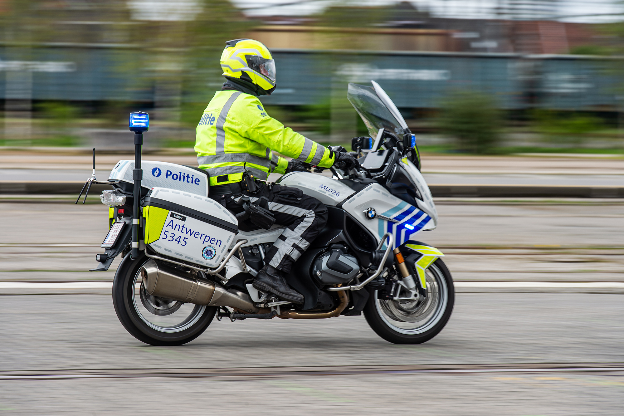 Polizeimotorrad (Illustrationsbild: Jonas Roosens/Belga)