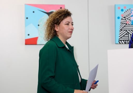 Sarah Schlitz am Mittwoch in Brüssel (Bild: Virginie Lefour/Belga)