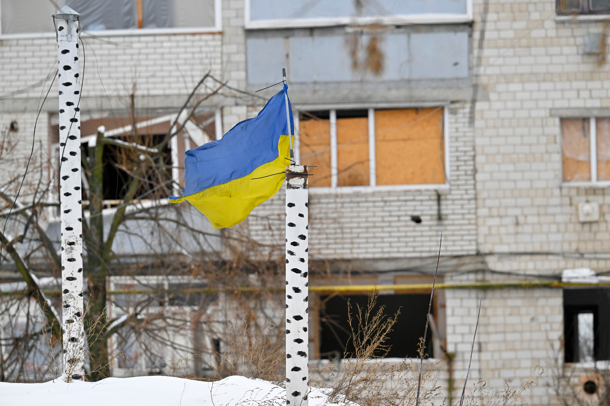 Ukraine-Flagge (Bild: Philip Reynaers/Pool/Belga)