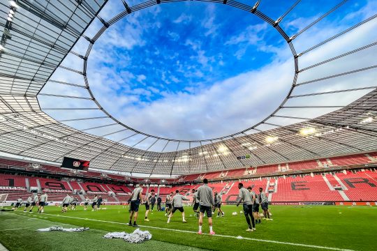 Training von Union Saint-Gilloise am Mittwoch in Leverkusen (Bild: Bruno Fahy/Belga)