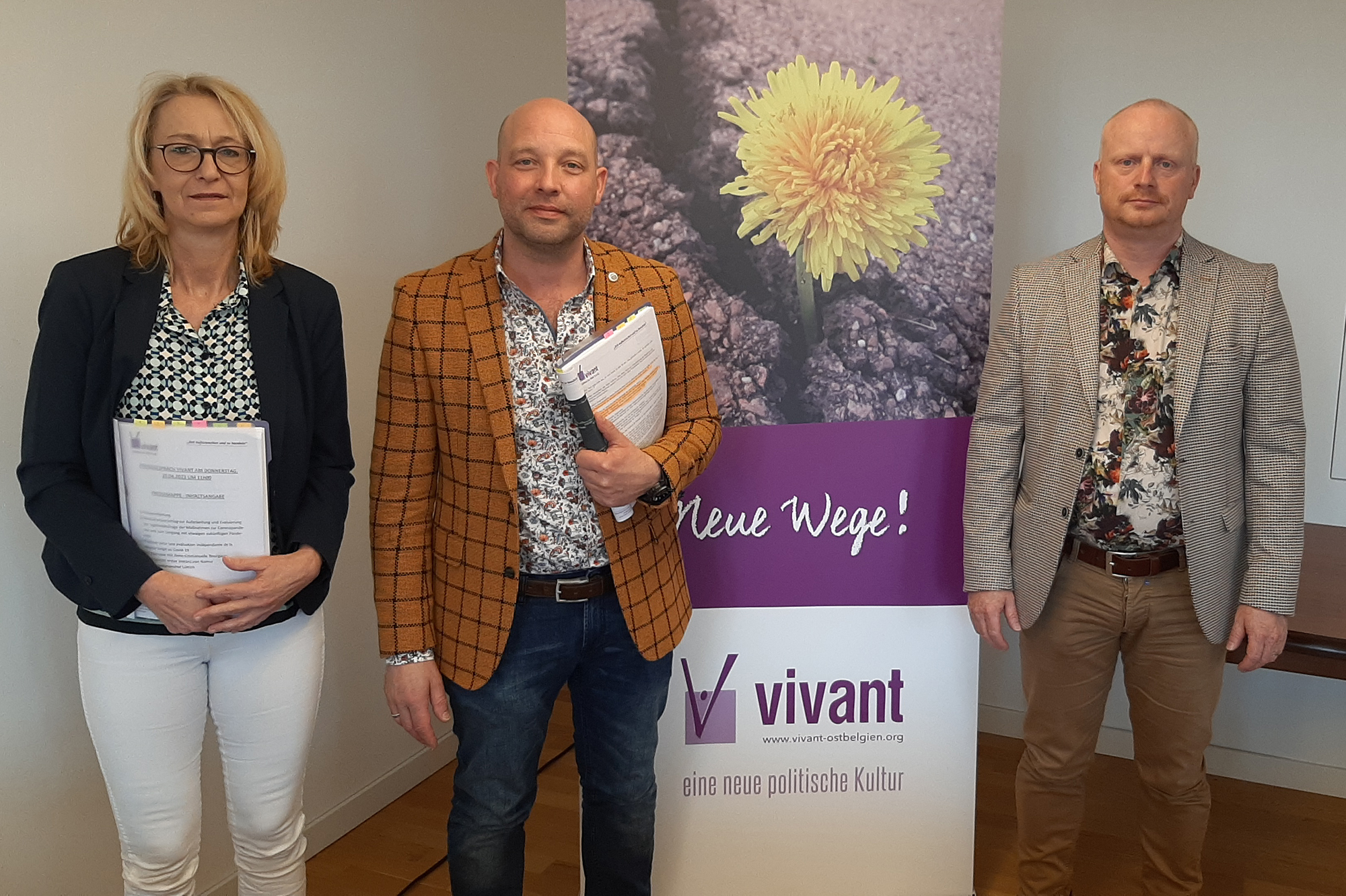 Vivant-Abgeordnete im PDG: Diana Stiel, Michael Balter und Alain Mertes (Bild: Manuel Zimmermann/BRF)
