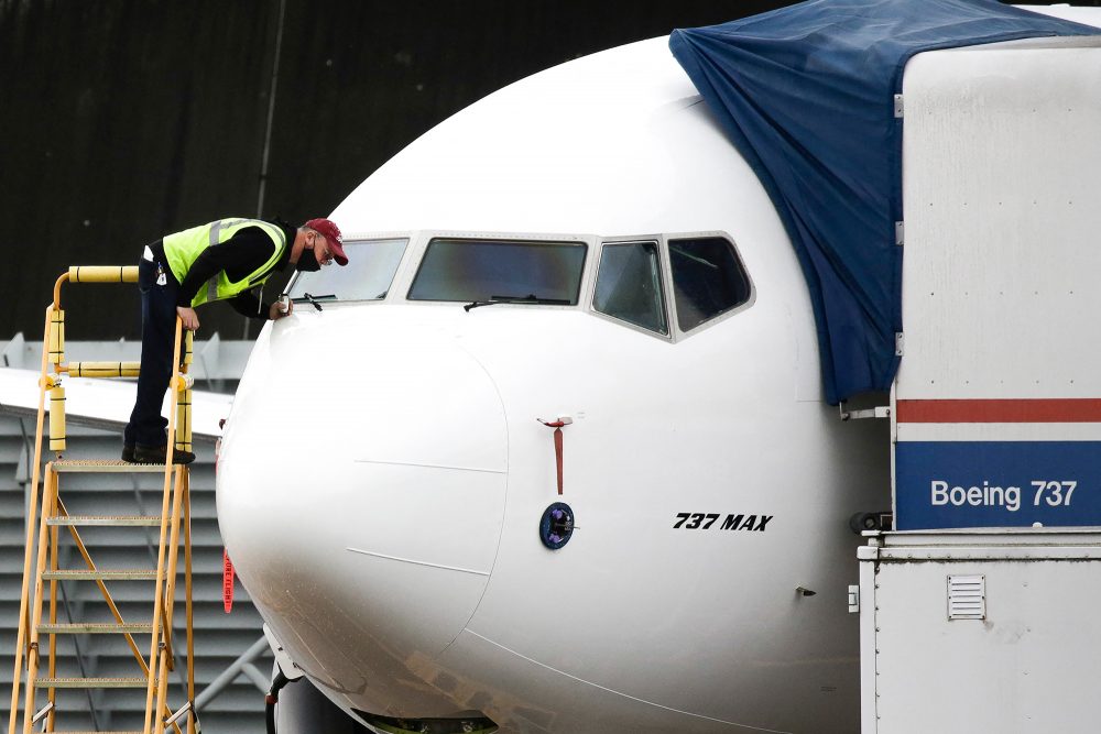 Maschine vom Typ 737 Max auf dem Gelände der Boeing-Fabrik in Renton (Bild: Jason Redmond/AFP)