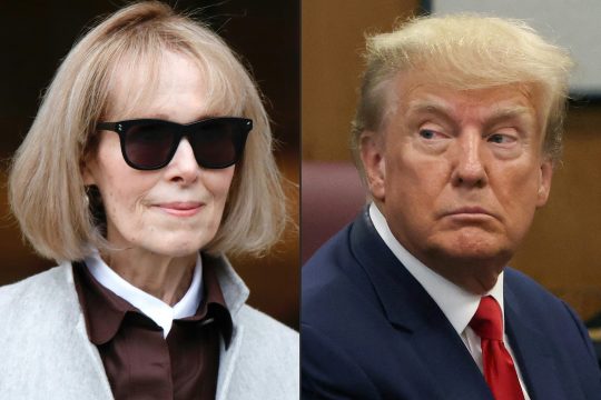 Die Schriftstellerin E. Jean Carroll und der frühere US-Präsident Donald Trump (Bilder: Kena Betancur/Andrew Kelly/AFP/Pool)