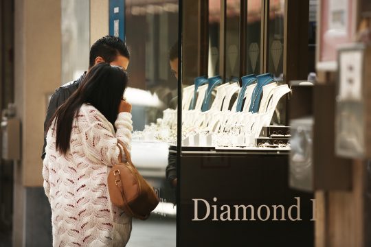 Geschäft im Antwerpener Diamantenviertel