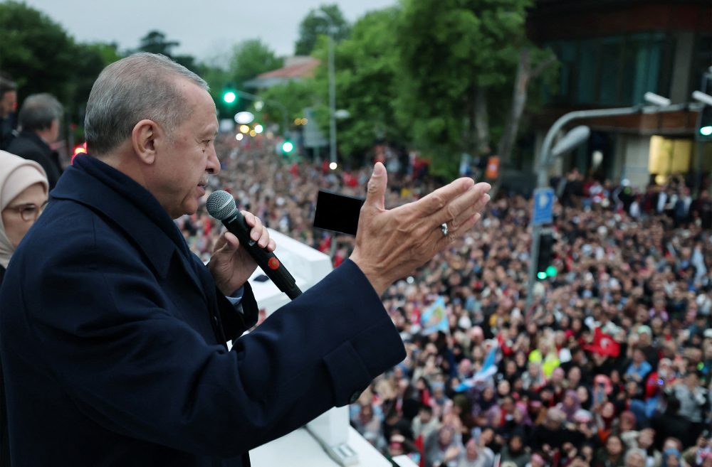 Der türkische Präsident Recep Tayyip Erdogan am Sonntag in Istanbul (Bild:Murat Cetin Muhurdar/Turkish Presidential Press Service/AFP)
