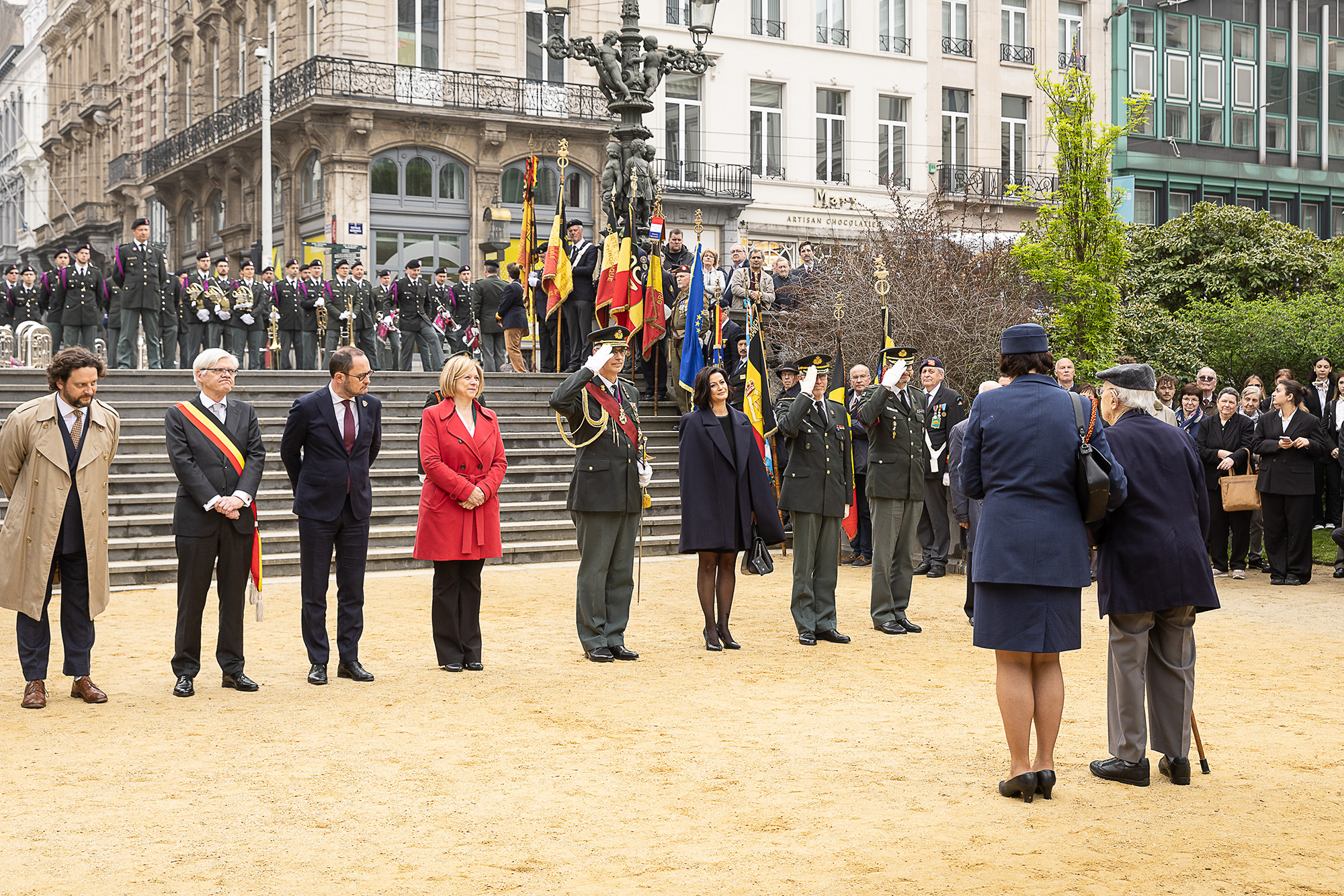 Gedenkfeier zum 78. Jahrestag des Endes des Zweiten Weltkriegs am Grab des Unbekannten Soldaten in Brüssel (Bild: James Arthur Gekiere/Belga)