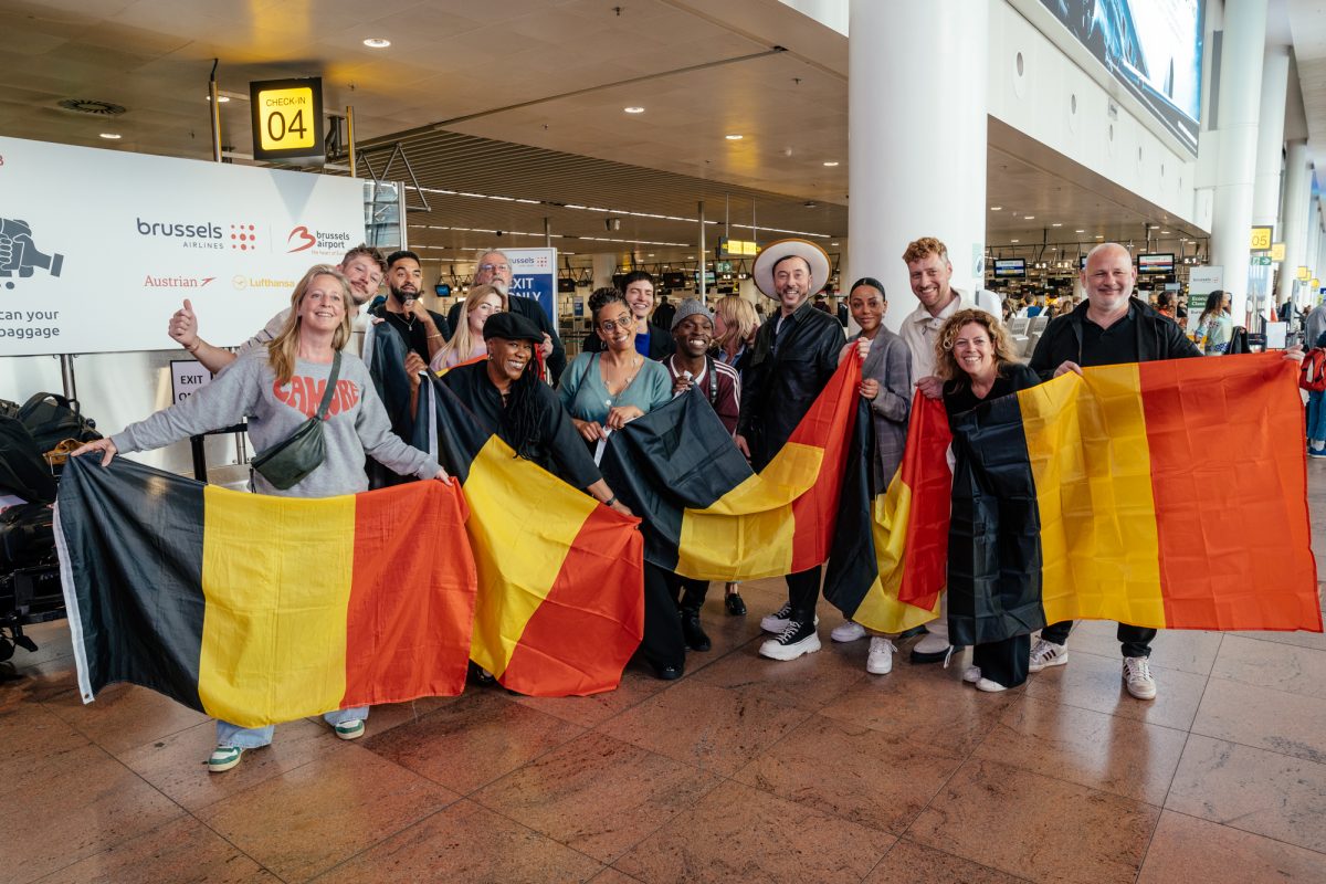 Verabschiedung der belgischen Delegation in Brüssel (Bild: VRT/EBU)