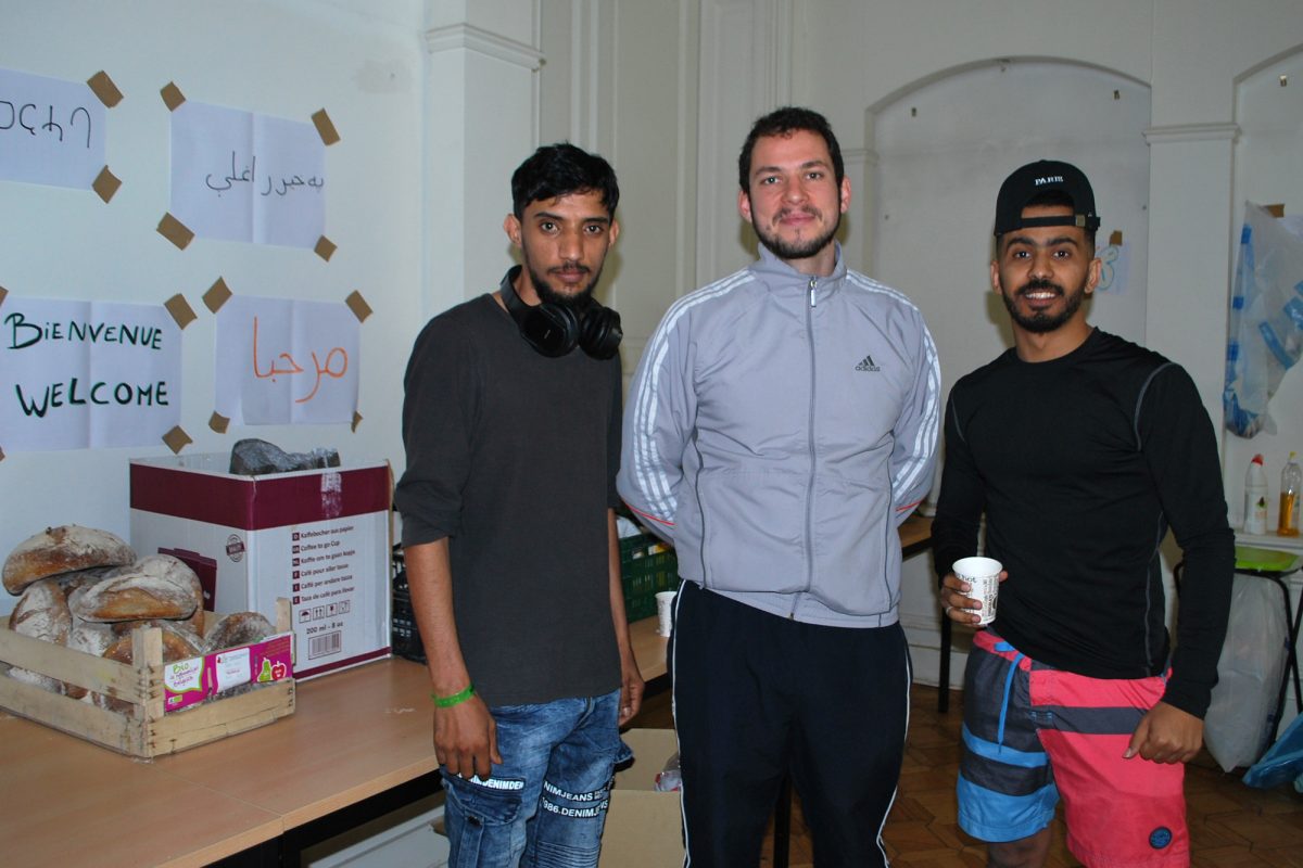 Emad, Yvain und Ahmed im besetzten Haus (Bild: Kay Wagner/BRF)