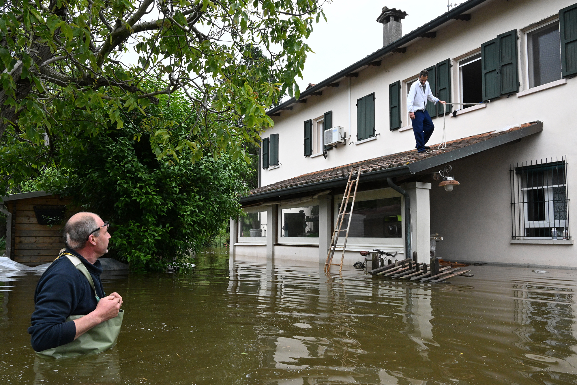 Überschwemmungen in Ghibullo, nahe Ravenna in der Region Emilia-Romagna (Bild: Andreas Solaro/AFP)