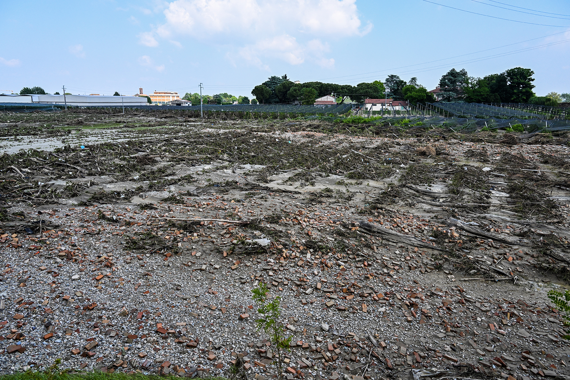 Überschwemmtes Feld in Sant'Agata sul Santerno in der Nähe von Ravenna (Bild: Andreas Solaro/AFP)