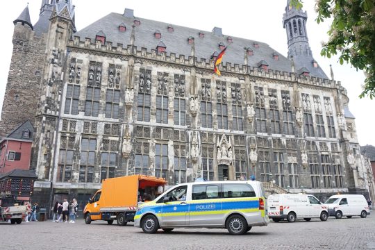 Die Vorbereitungen für die Verleihung des Karlspreises in Aachen sind in vollem Gange (Bild: Dogan Malicki/BRF)