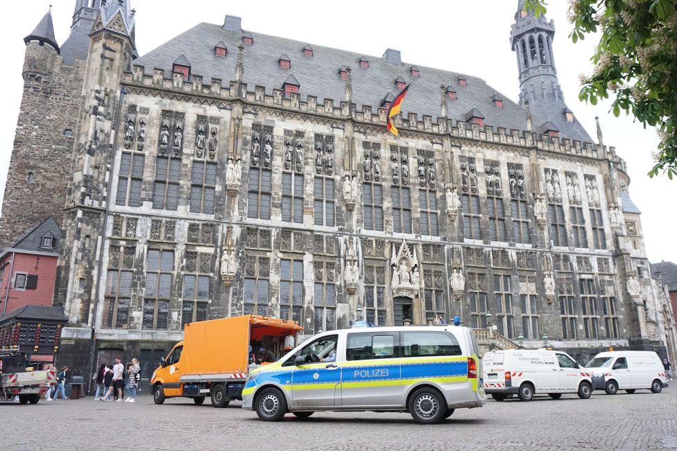 Die Vorbereitungen für die Verleihung des Karlspreises in Aachen sind in vollem Gange (Bild: Dogan Malicki/BRF)