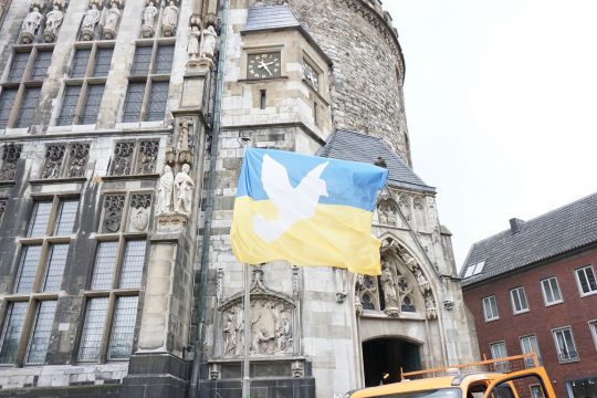 Die Vorbereitungen für die Verleihung des Karlspreises in Aachen sind in vollem Gange (Bild: Dogan Malicki/BRF)